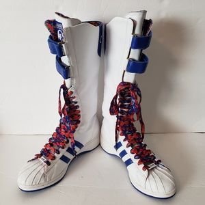 knee high adidas sneakers